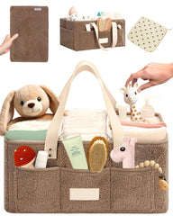 Toodly Baby Diaper Caddy with portable changing pad for on-the-go changes