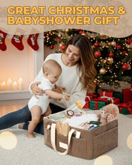 Toodly Baby Diaper Caddy with removable dividers for easy configurable organization