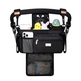 TOPDesign universal baby stroller organizer front view for quick access
