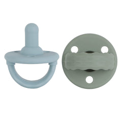 TopGOMES soother pacifier Sage+Ether pack front view for newborn comfort and safety