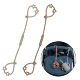 TOPGOMES toy safety straps sand color secure toys and cups, keeping essentials off the floor.