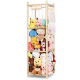 TOPHDY stuffed animal storage organizer with zoo cage design boosts imagination while keeping shelves tidy.