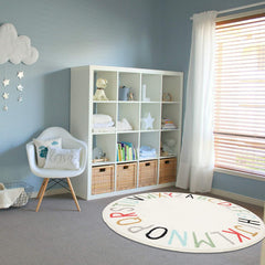 Topotdor Rainbow Round Rug 71-inch diameter ideal for roomy play areas