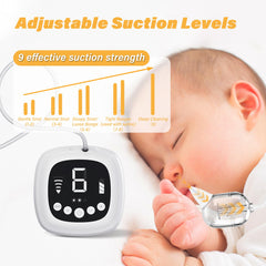 TopQuaFocus nasal aspirator with 9-level suction control for customizable relief.