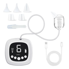 TopQuaFocus electric baby nasal aspirator front view for gentle nasal cleansing.
