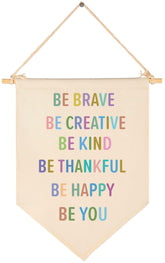 Topthink banner natural beige canvas for nursery decor with soft texture