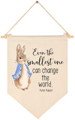 Topthink Easter canvas flag wall sign adds light decorative appeal to nurseries.