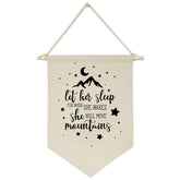 Topthink Let Her Sleep banner wall sign with moon-star design for soothing nursery ambiance