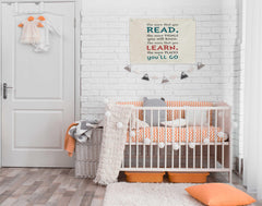 Topthink canvas banner for kids features two metal eyelets for easy hanging.