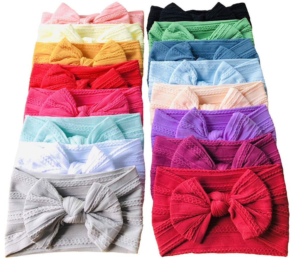 Toptim baby bows nylon headbands in vibrant colors for everyday wear and photos