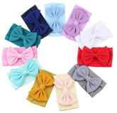 Toptim headbands solid bows for baby girl wear with gentle fit for everyday outfits.