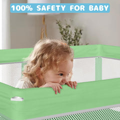 TOREVSIOR baby playpen 360-degree view with breathable mesh aids supervision.