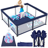 TOREVSIOR foldable playpen assembly demonstrates quick setup for busy parents.