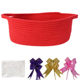 TORMAYS HOME decorative small gift basket with ribbon and bag for elegant gift presentation