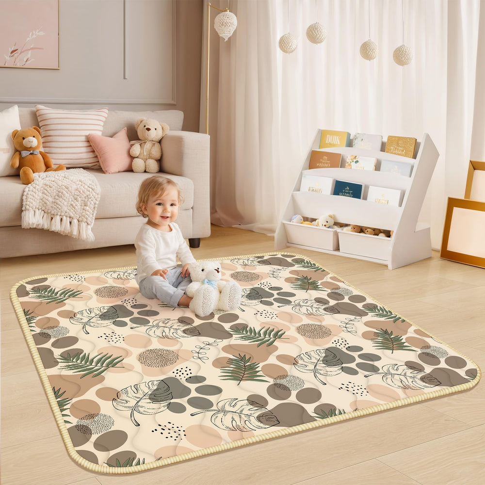 TOSELBAI baby play mat laid in a playpen for safe floor play