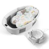 TOSGN Collapsible Baby Bathtub opened in one second for fast setup.