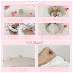 TOSXW inflatable baby seat built-in pump quick setup and easy inflation.