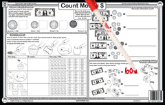 Tot Talk placemat teaches coins and change during snack time.
