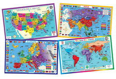 Tot Talk geography placemats USA map helps kids learn states and capitals at mealtime