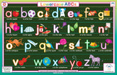 Tot Talk lowercase ABC placemat front view supports mealtime learning and letter recognition