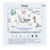 TotAha changing pad cover close-up shows TotCare fabric for breathable comfort.