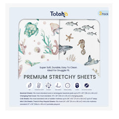 TotAha changing pad cover close-up shows TotCare fabric for breathable comfort.