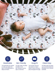 TotAha extra-deep-pocket 9-inch design fits thicker crib mattresses securely