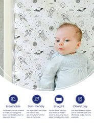 TotAha crib sheets silky smooth knit enhances baby sleep surface, hypoallergenic