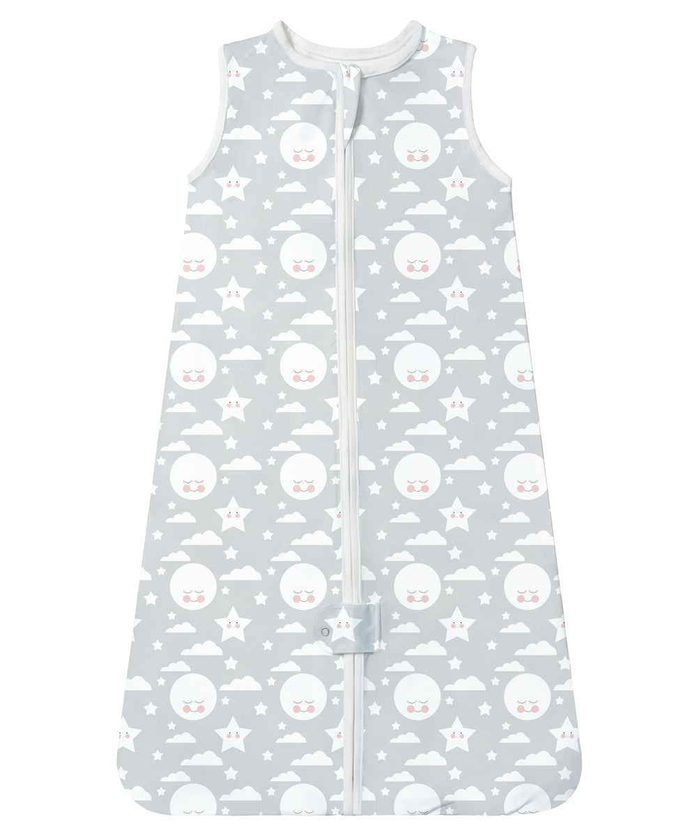 TotAha Light Sleep Sack 0.5 TOG with silky stretch fabric promotes comfy nights.