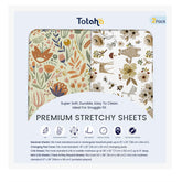 TotAha Premium Sheets Botanical Garden design with TotCare fabric for gentle, restful nights.