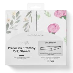 TotAha 2-pack Pink Buds image shows silky TotCare fabric for gentle baby sleep.