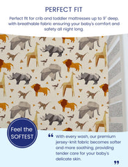 TotAha Sea Animals print crib sheet expresses silky, hypoallergenic feel for baby's skin