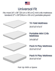 TotAha Star Moon Pack PNPlay sheets - light weight, breathable knit for comfortable nights.