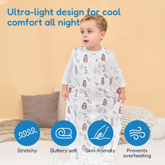 TotAha Toddler Sleep Sack two-way zip close-up shows easy diaper changes