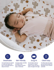 TotAha TotCare fabric close-up demonstrates durable, soft weave for long-lasting crib sheets.