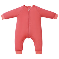TOTBASIC baby sleep sack with feet in Apple Blossom—warmth for active toddlers.