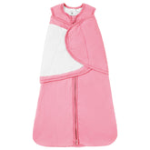 TOTBASIC baby swaddle blanket 0-3 months in sweet pink promotes secure, cozy sleep.