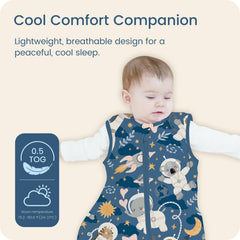 TOTBASIC Extra Large Toddler Sleep Sack with 2-way zip enables quick diaper changes