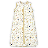 TOTBASIC sleep sack 1-0tog closeup highlights snug jersey knit fabric for cozy sleep