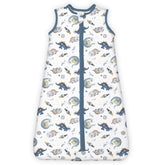 TOTBASIC sleep sack front view demonstrates sleeveless design for year-round comfort.