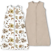 TOTBASIC Toddler Sleep Sack Brownie Buddies front view for roomy, secure night sleep