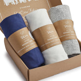 TotCare bassinet sheets packaged, buttery-soft feel ready for baby's nursery.