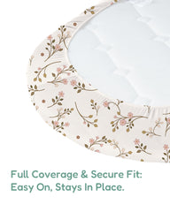 TotChill bassinet elastic-edge closeup signals stay-put fit.