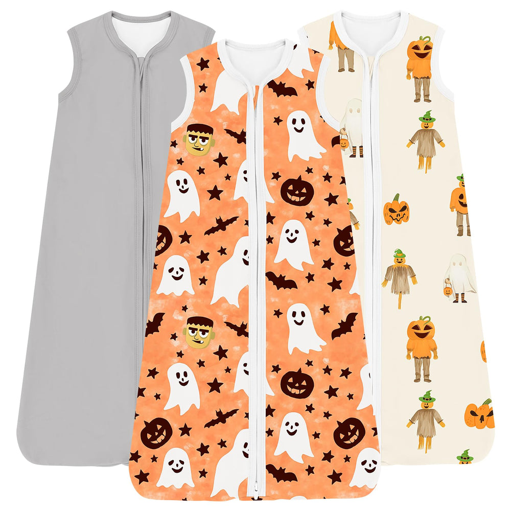 TOTCHILL Frankenstein sleep sack close-up showcases ultra-soft breathable fabric for sensitive skin.