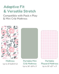 TotChill pack-n-play-sheets durable-wash highlights colorfast, fade-resistant material.