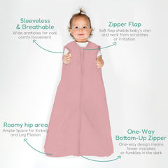 TOTCHILL sleep sack breathable buttery-soft fabric keeps baby cool and comfy.