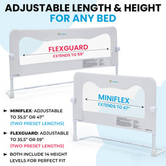 TotCraft FlexGuard 35.5-inch length option fits twin beds