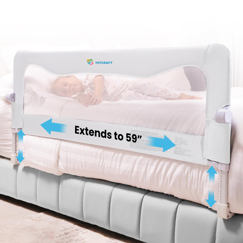 TotCraft FlexGuard rail on a toddler bed for secure sleep