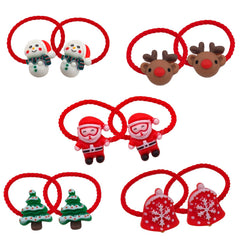 Totelux Santa Claus design hair ties stretch easily for kids and adults.