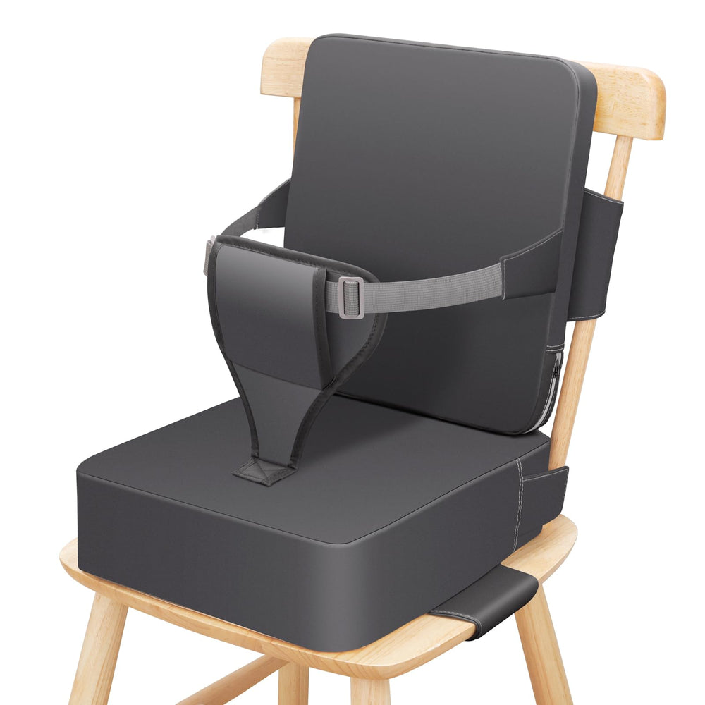 TOTIDYH toddler booster seat with backrest offers stable mealtime support.